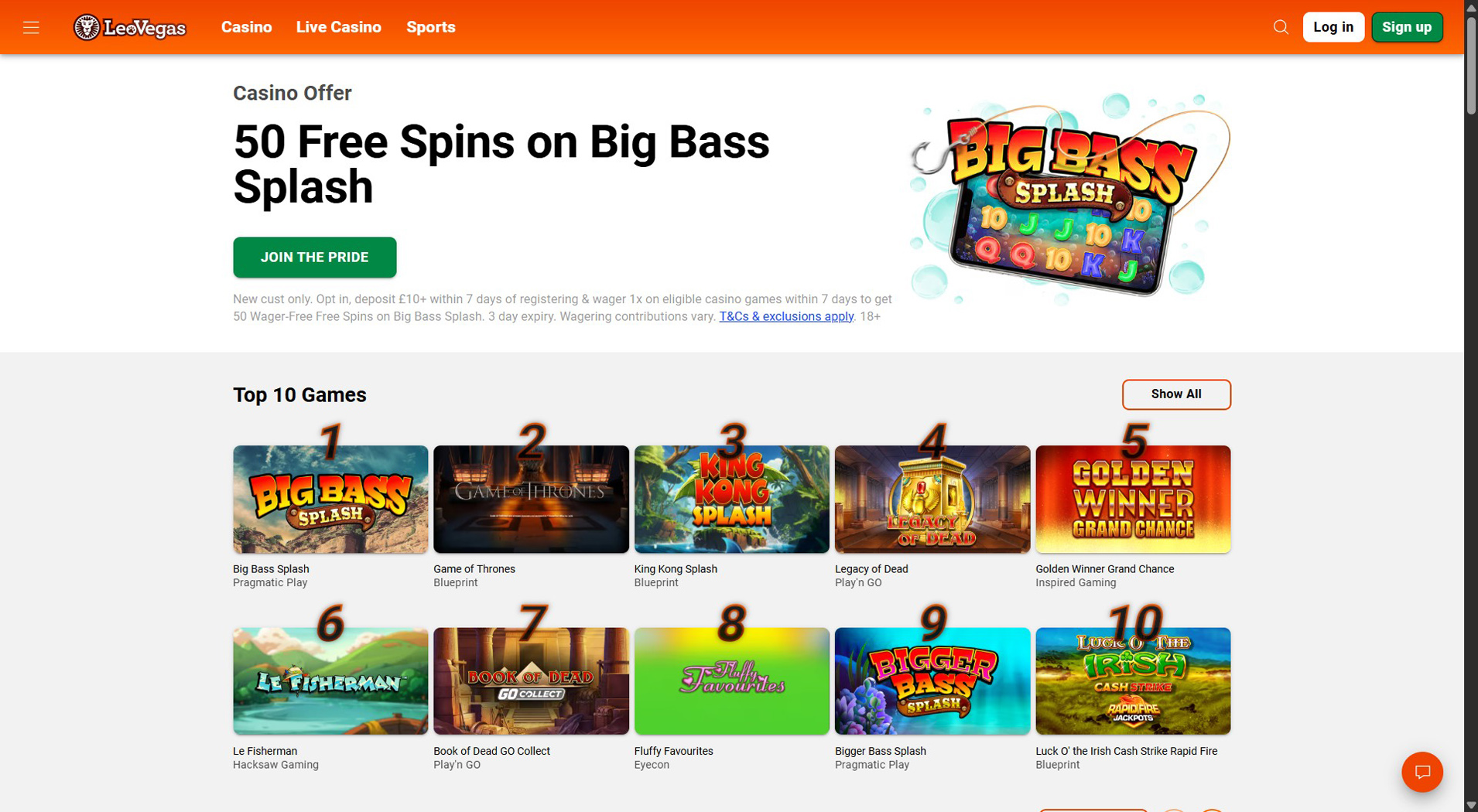 9. Betfred Casino - Easy MuchBetter Casino Setup